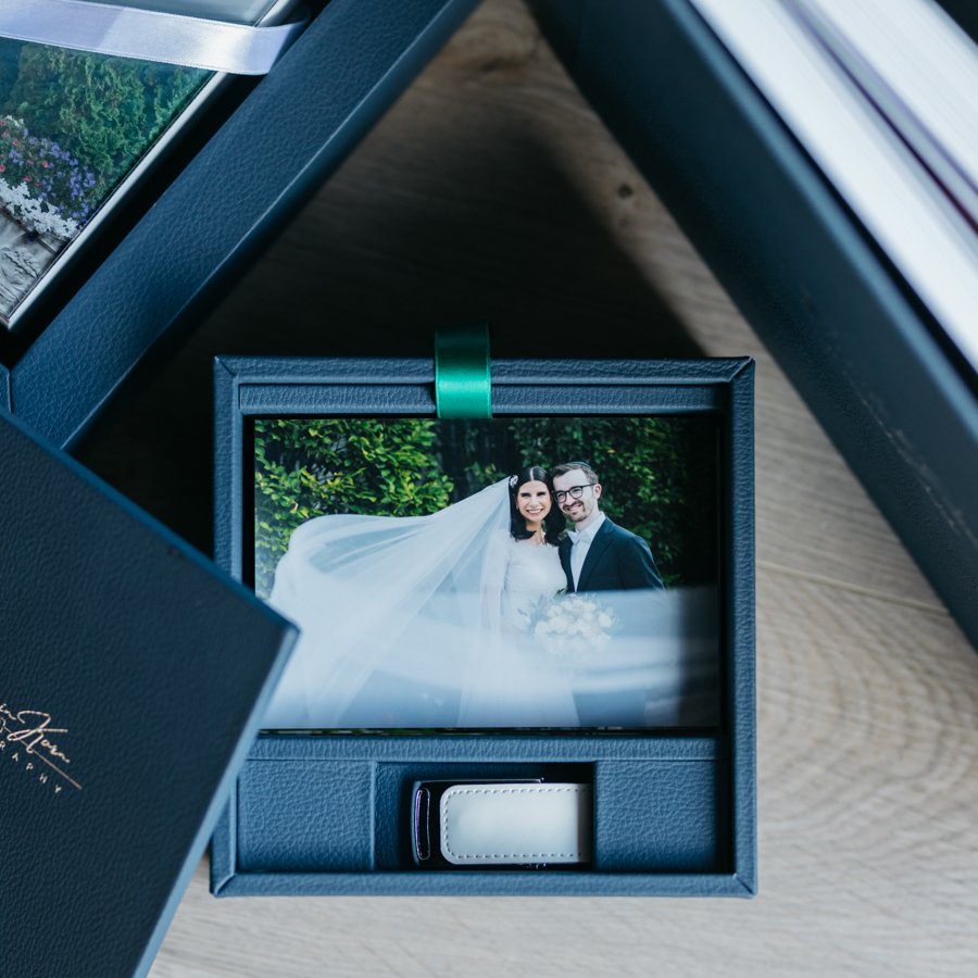 Leather Photo & USB Box with 350 4x6 Prints - $675