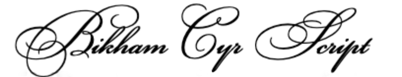 Bikham Cyr Script